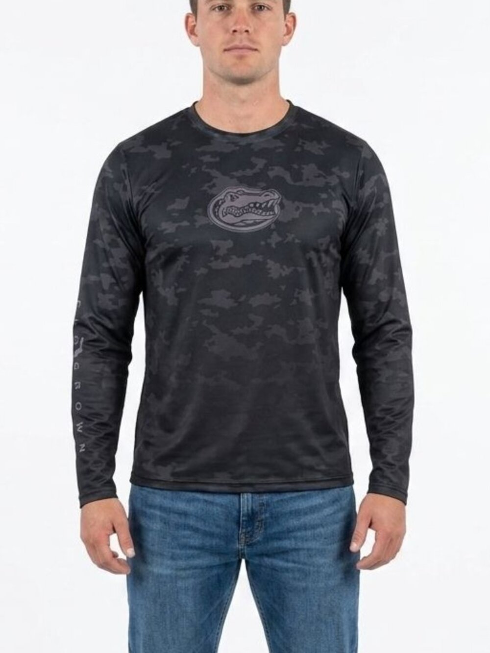 FloGrown Men's Florida Gators Camo Performance Fishing Shirt – Size Small